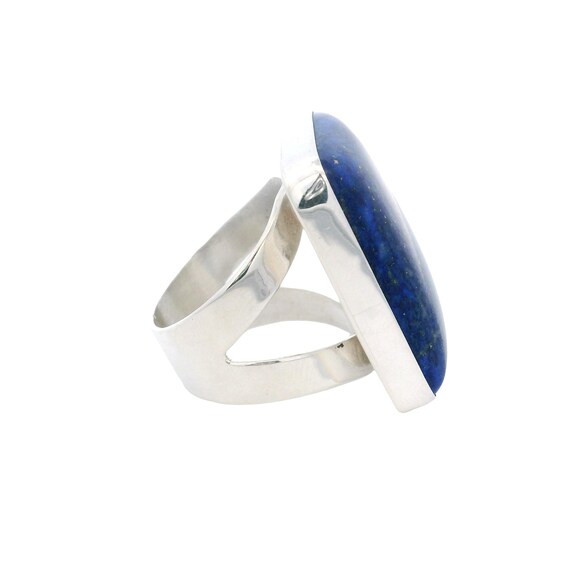 Sterling Silver Lapis Statement Ring - image 3
