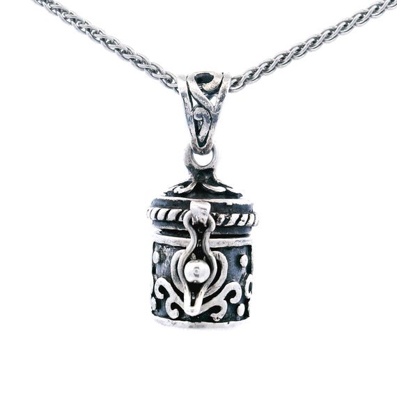 Sterling Silver Hidden Compartment Heart Locket C… - image 1