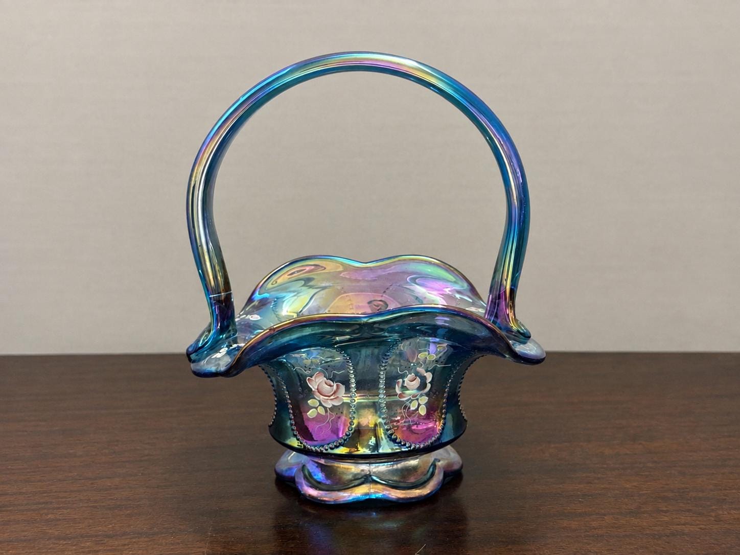 Fenton Basket Hand Painted and Signed - Etsy