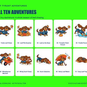Autumn Dachshund SVG Bundle, 10 Designs, Cricut & Silhouette Cut Files, Digital Download image 2