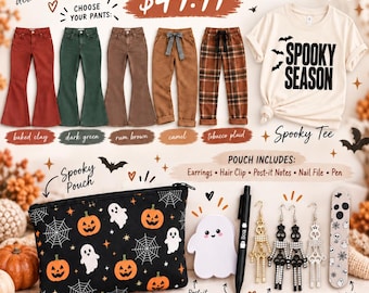 Halloween Bundle/ Pants, Tee & Pouch