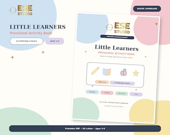Printable Preschool Workbook, Ages 3–6