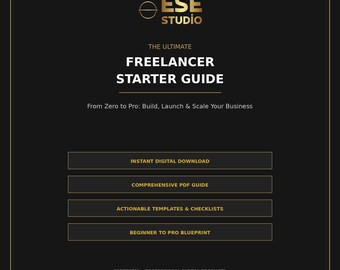 Freelancer Master Guide PDF | 6-Figure Business Blueprint, Client Pitch Templates (Digital Download)
