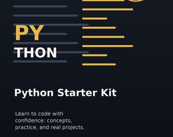 Python Beginner E-Book | Learn to Code with Projects (Digital Download)