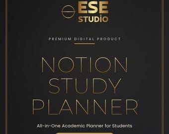 All-in-One Notion Study Planner | Academic Student Planner & Digital Assignment Tracker Template PDF Guide