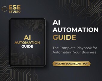 AI Automation Guide 2026 | 53-Page Ebook PDF | ChatGPT Prompts, No-Code Workflows, Etsy Seller Tools | Small Business Digital Download