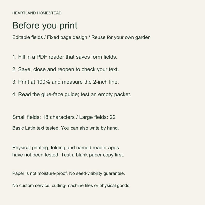 Download requirements and limits: PDF form reader, single sided printing at 100 percent, scissors and glue; physical assembly untested.