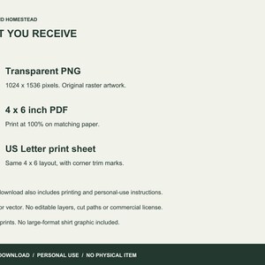 Download contents: 1024 by 1536 pixel PNG, 4x6 PDF and Letter print sheet. Personal use. Not SVG or large-format artwork.