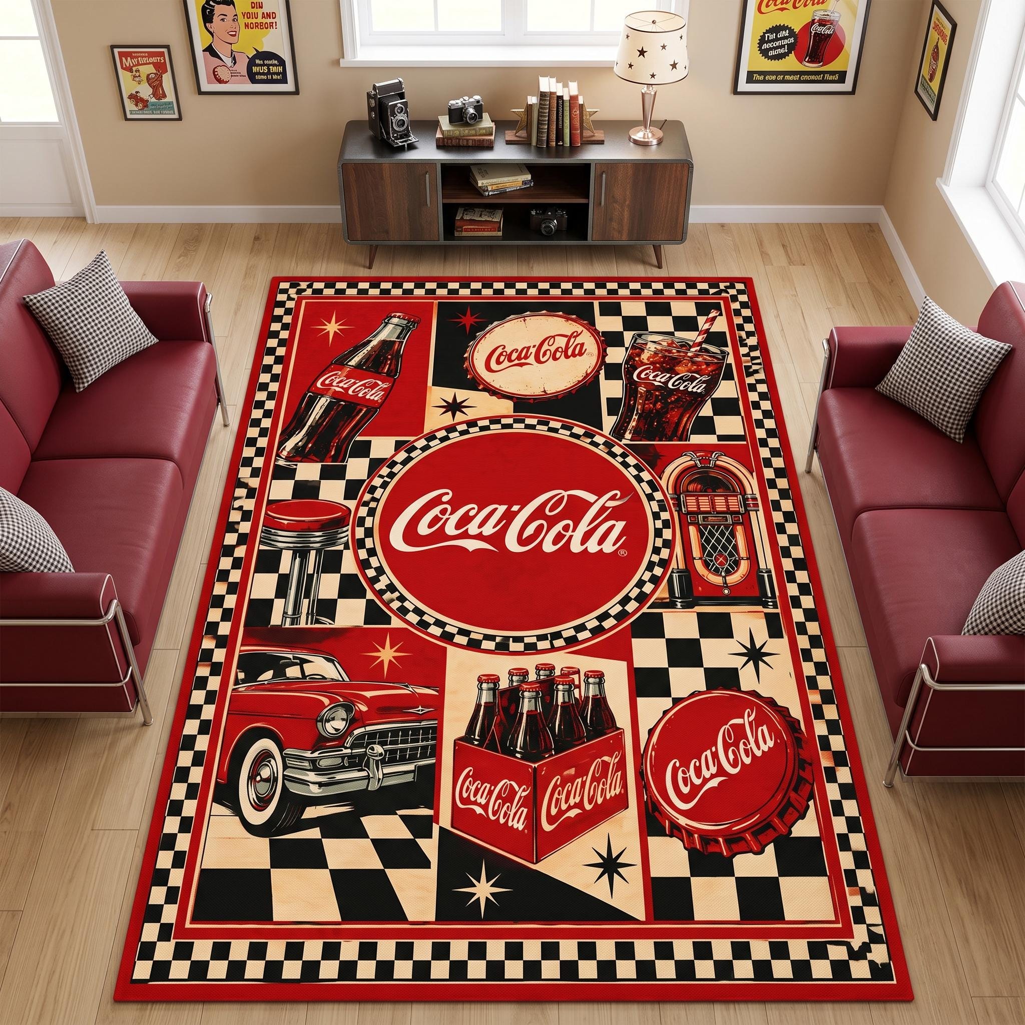 Coca Cola Rug - Etsy Coca Cola Rug - Etsy