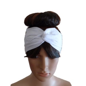 White Head Wrap. White Headband