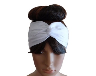 White Head Wrap. White Headband