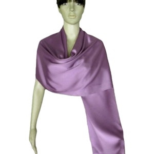Floral Lavender Silk Shawl. Soft Silk Wrap Scarf. Floral Lavender Long Scarf.