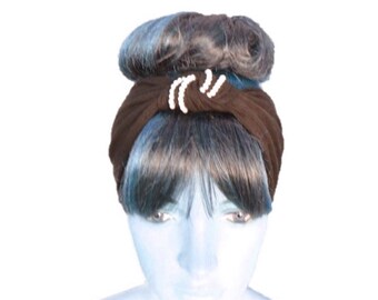 Brown Head Wrap. Soft Cotton Spandex Headband. Brown Hair Covering. Fashion Hairband.