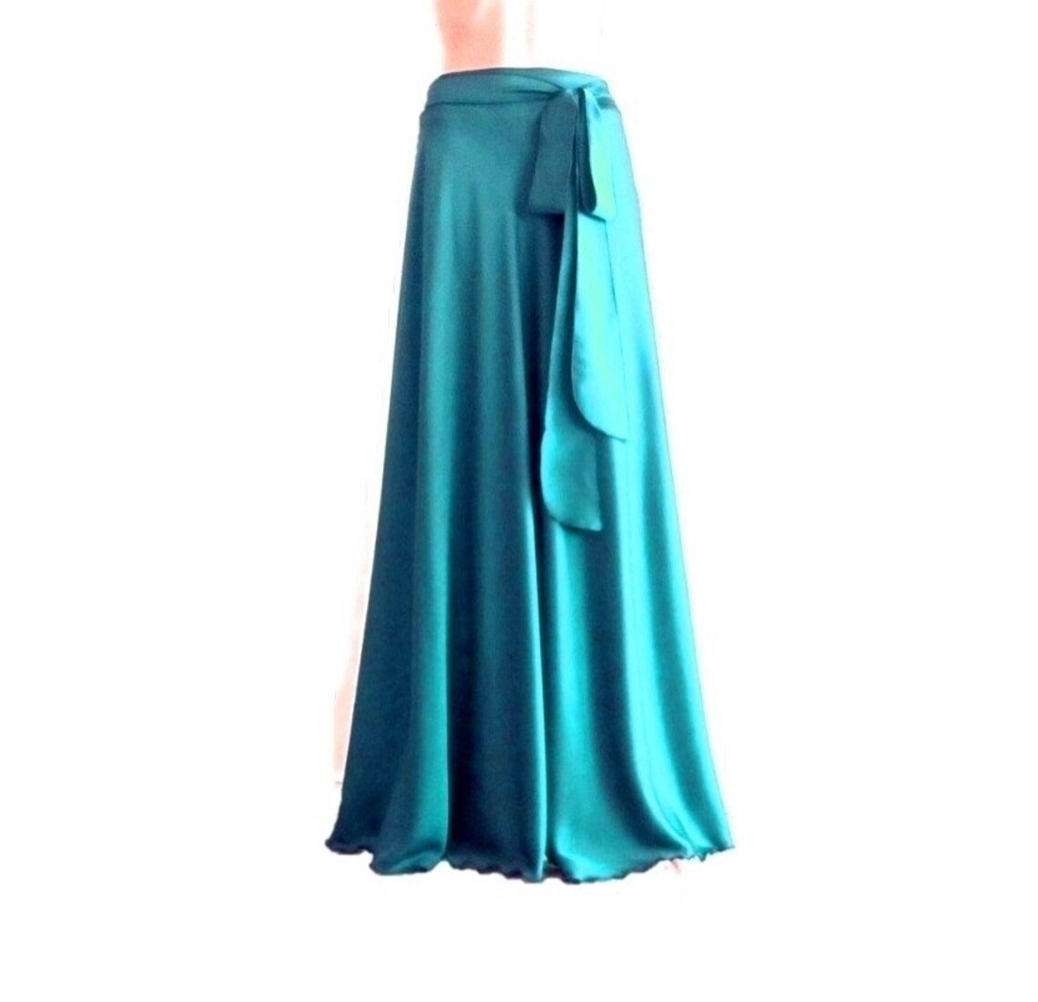 Turquoise Maxi Skirt. Silk Floor Length Skirt. Turquoise - Etsy