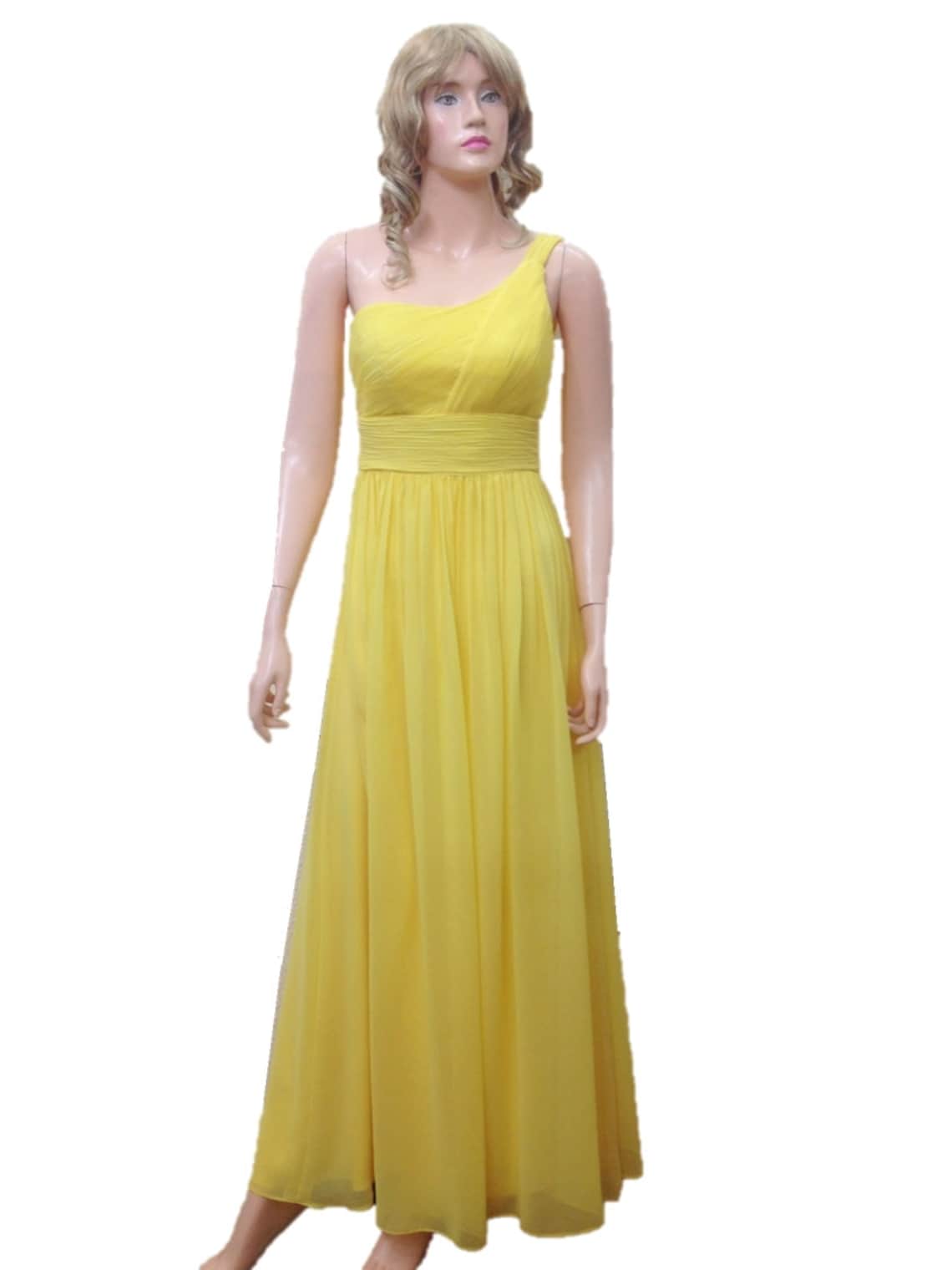Yellow Prom Dress. Long Bridesmaid Dress. Floor Length Dress Etsy