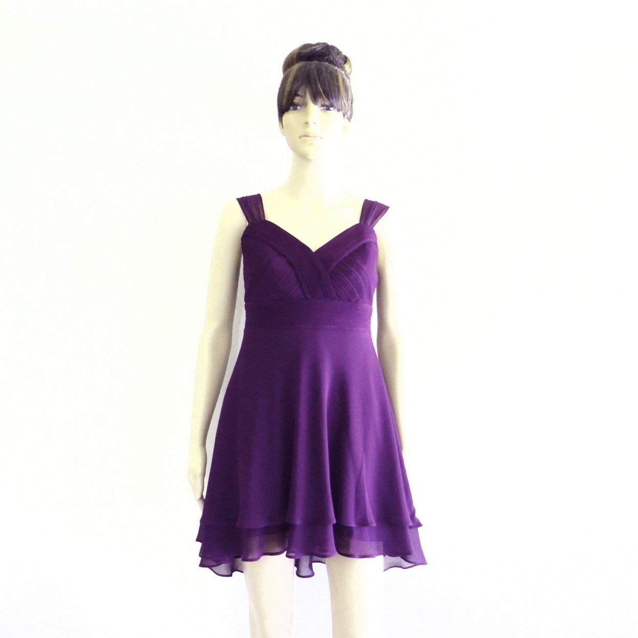 Dark Purple High Low Dress. Dark Purple Bridesmaid Dress. | Etsy