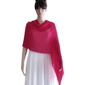 Fuchsia Shawl. Fuchsia Wrap Scarf. Long Chiffon scarf. Soft Scarf.