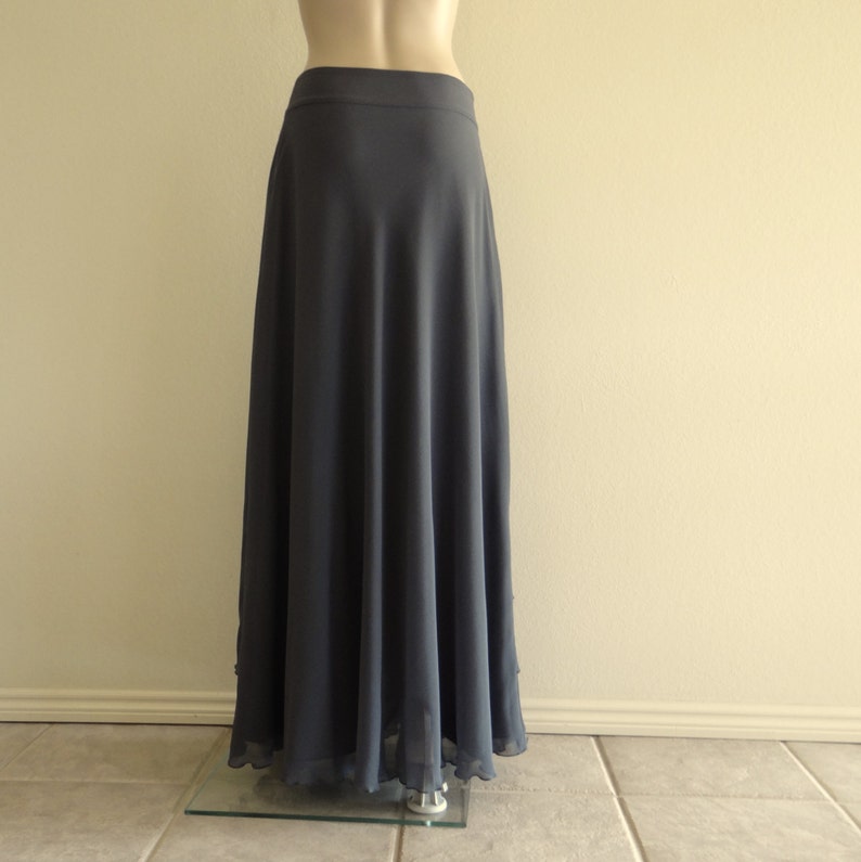 Dark Grey Maxi Skirt. Long Bridesmaid Skirt. | Etsy