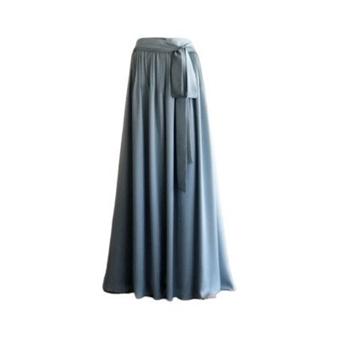 Bluish Grey Bridesmaid Skirt. Bluish Grey Maxi Skirt. Long | Etsy
