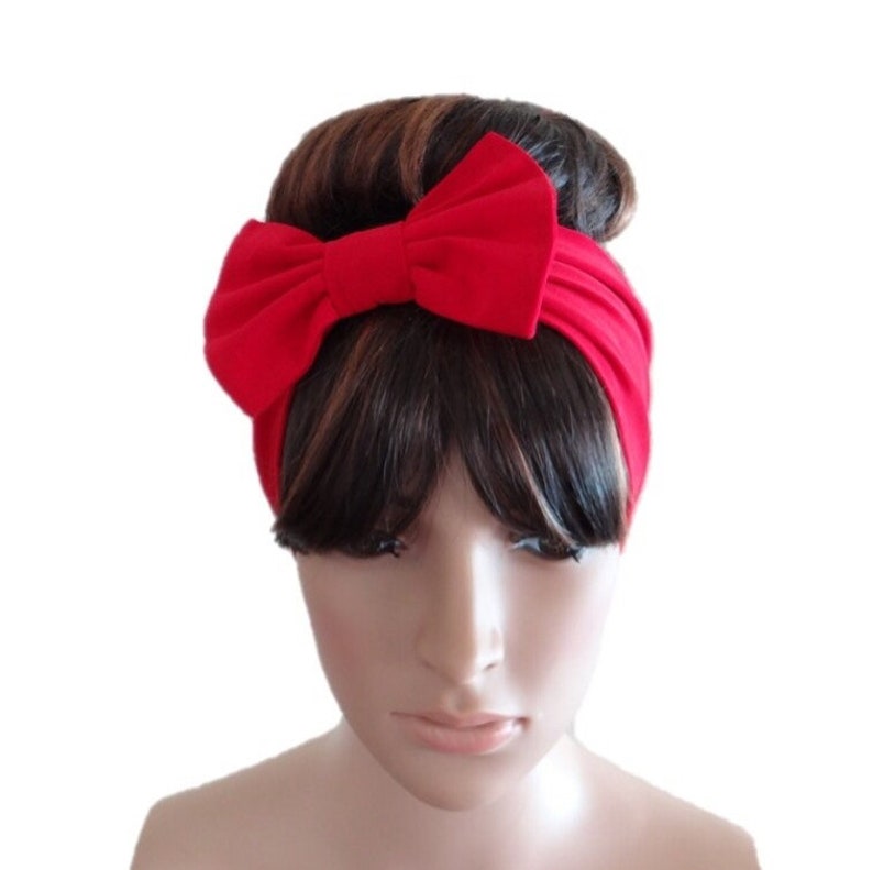 Red Headband.Red Head Wrap image 1