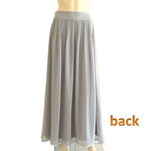 Light Pink Bridesmaid Skirt. Chiffon Floor Length Skirt. Light Pink Maxi Skirt. Long Evening Skirt. image 2
