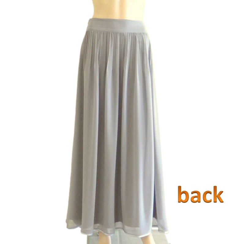 Light Pink Bridesmaid Skirt. Chiffon Floor Length Skirt. Light Pink Maxi Skirt. Long Evening Skirt. image 2