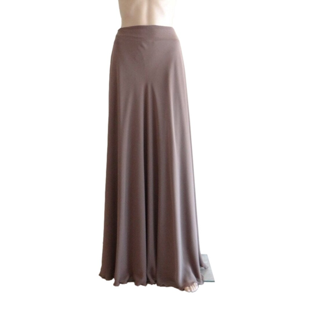 Light Brown Maxi Skirt. Light Brown Bridesmaid Skirt. Long - Etsy