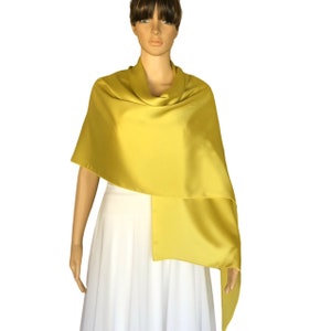 Butter Yellow Silk Shawl. Soft Silk Wrap Scarf. Butter