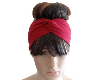 Avvolgimento della fascia rossa media.Head Wrap