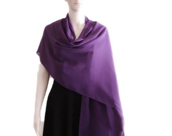 Purple Long Scarf. Purple Wrap Scarf. Chiffon Scarf. Soft Purple Shawl.