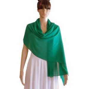 Green Long Scarf. Green Wrap Scarf. Soft Chiffon Scarf. Green Chiffon Shawl.