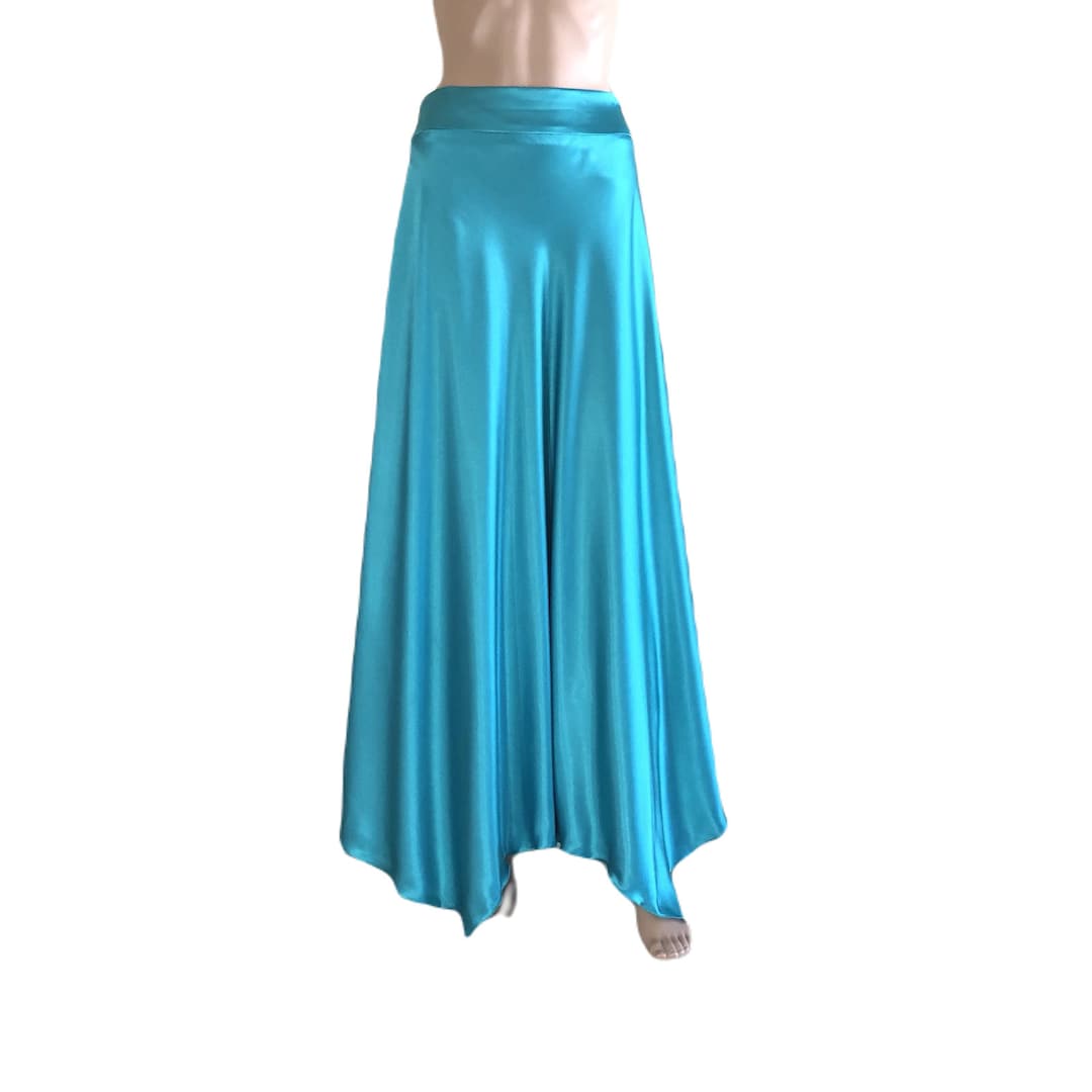 Sky Blue Bridesmaid Silk Maxi Long Evening Party