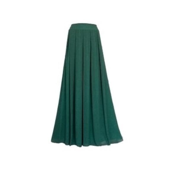 Forest green maxi clearance skirt