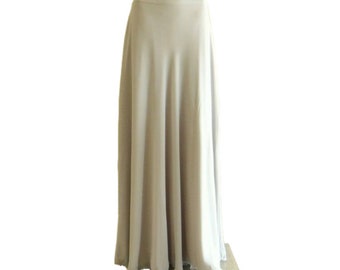 Light Grey Bridesmaid Skirt. Chiffon Floor Length Skirt. Light Grey Maxi Skirt. Long Evening Skirt.