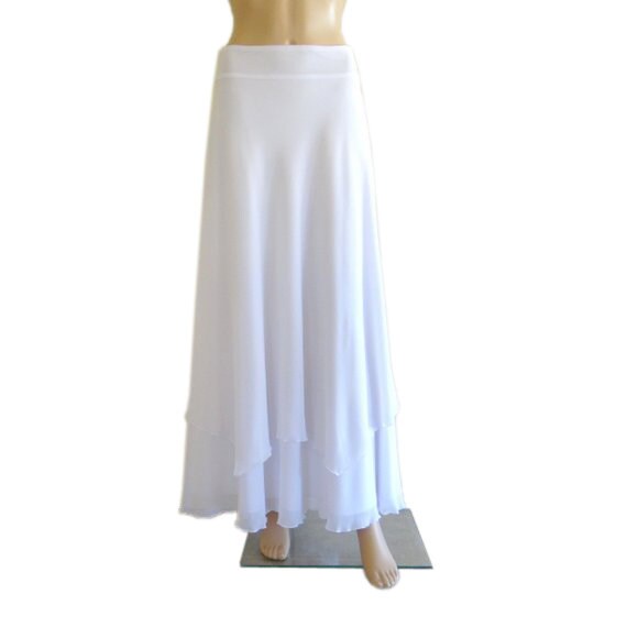 white evening skirt