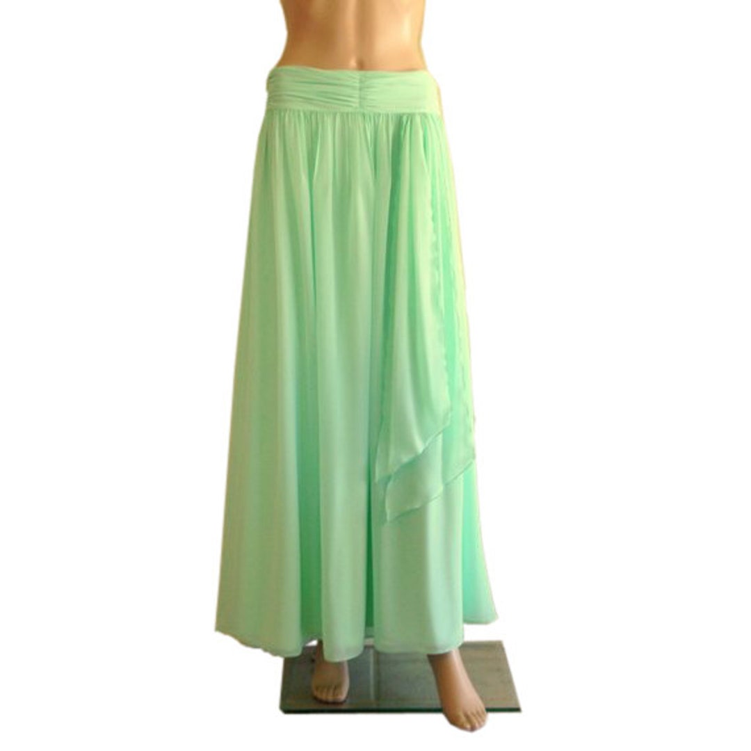Mint Green Maxi Skirt. Long Evening Skirt. Mint Green Bridesmaid Skirt ...