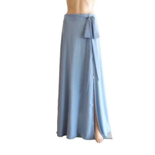 Dusty Blue Maxi Skirt. Dusty Blue Bridesmaid Skirt. Long - Etsy