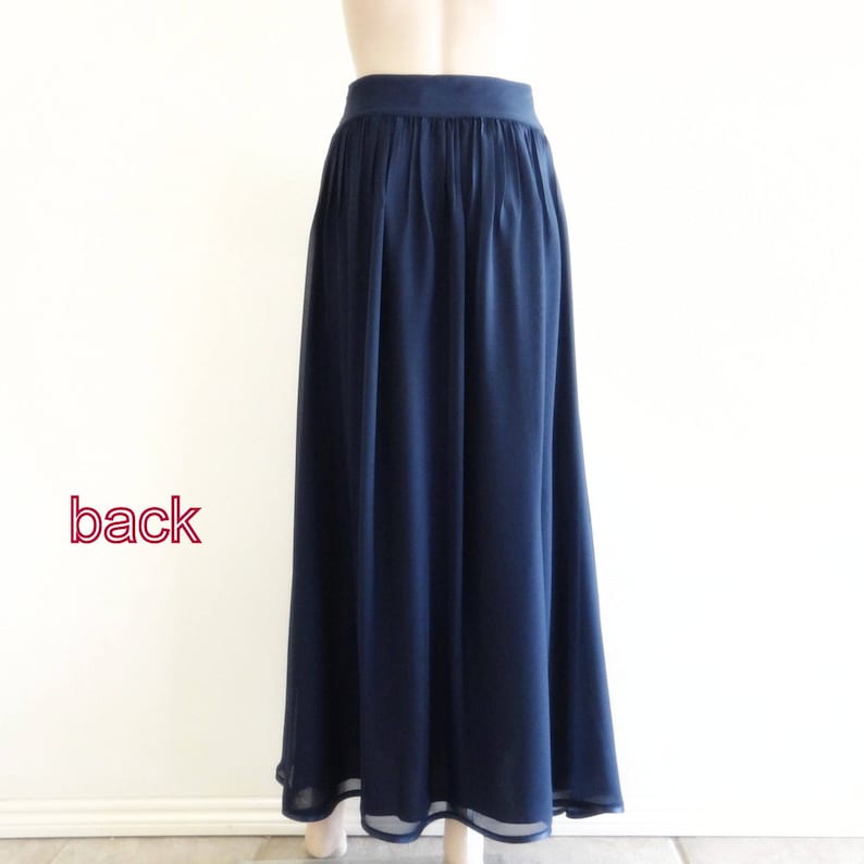 Navy Blue Maxi Skirt. Navy Blue Long Skirt. Floor Length - Etsy