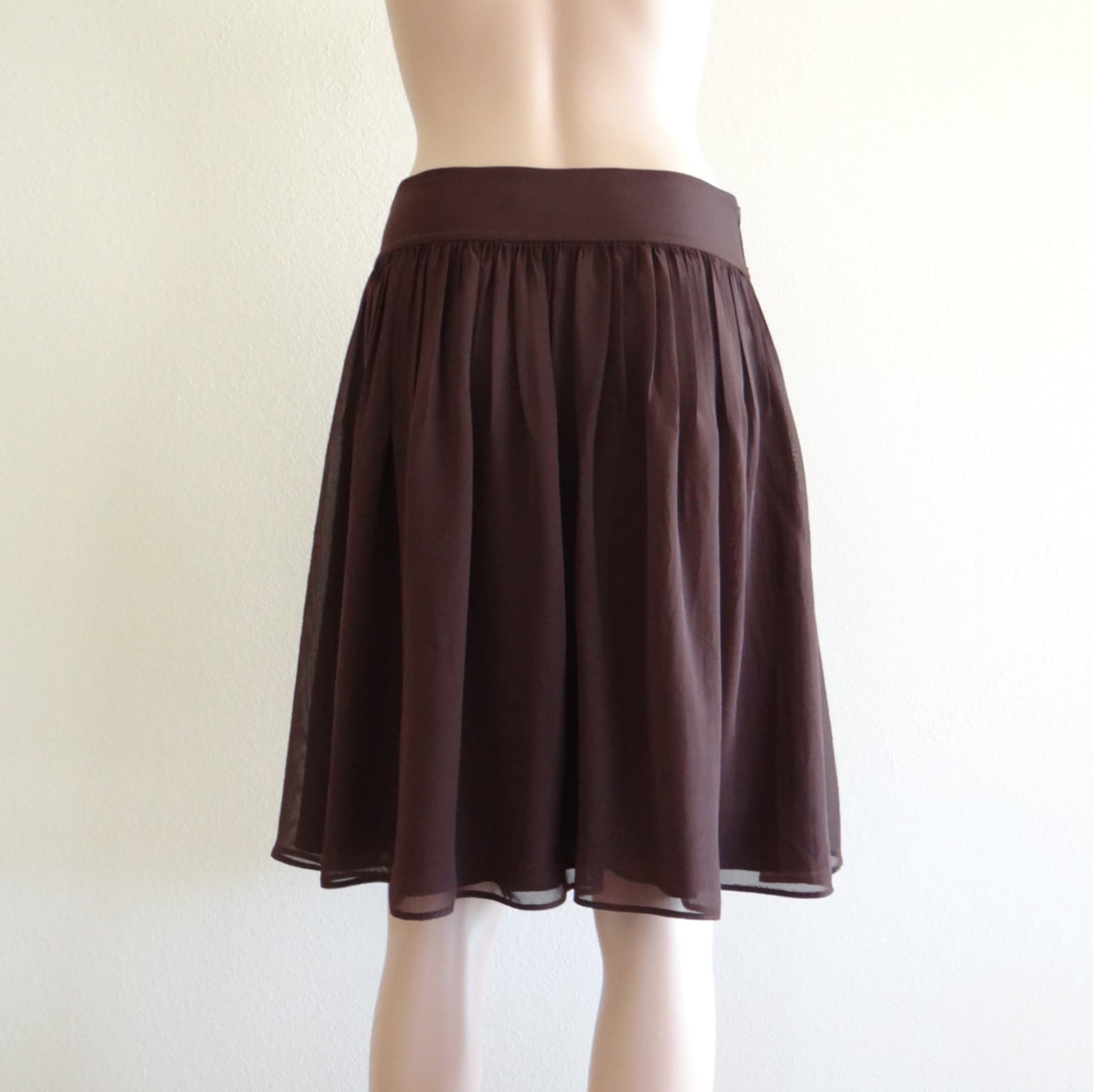Brown Skirt. Knee Length Skirt Etsy