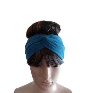 Teal Blue Headband.Teal Blue Head Wrap