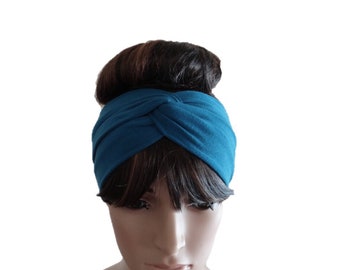 Teal Blue Headband.Teal Blue Head Wrap