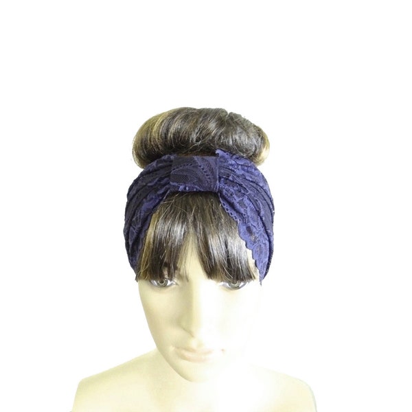 Navy Blue Head Wrap Etsy