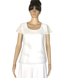white chiffon tank blouse