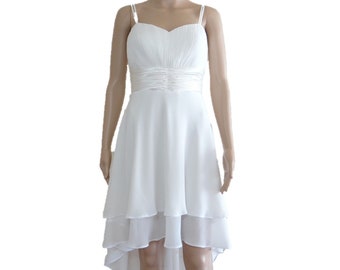Wedding Dress.Bridesmaid Dress.White Evening Dress.Party Dress.Chiffon Dress.
