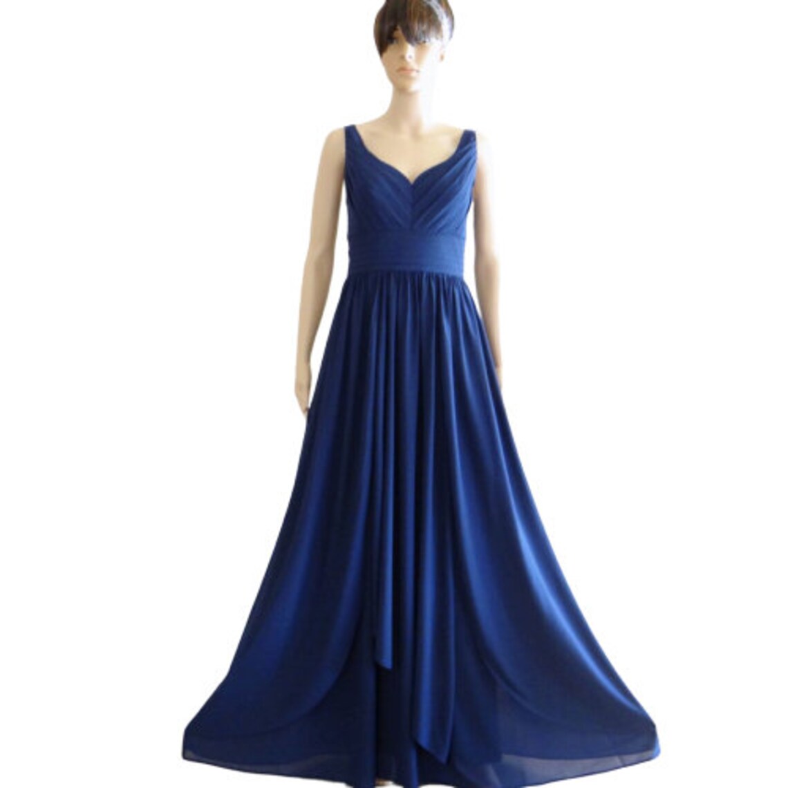 Navy Blue Prom Dress.long Evening Dress.bridesmaid Dress.party Etsy