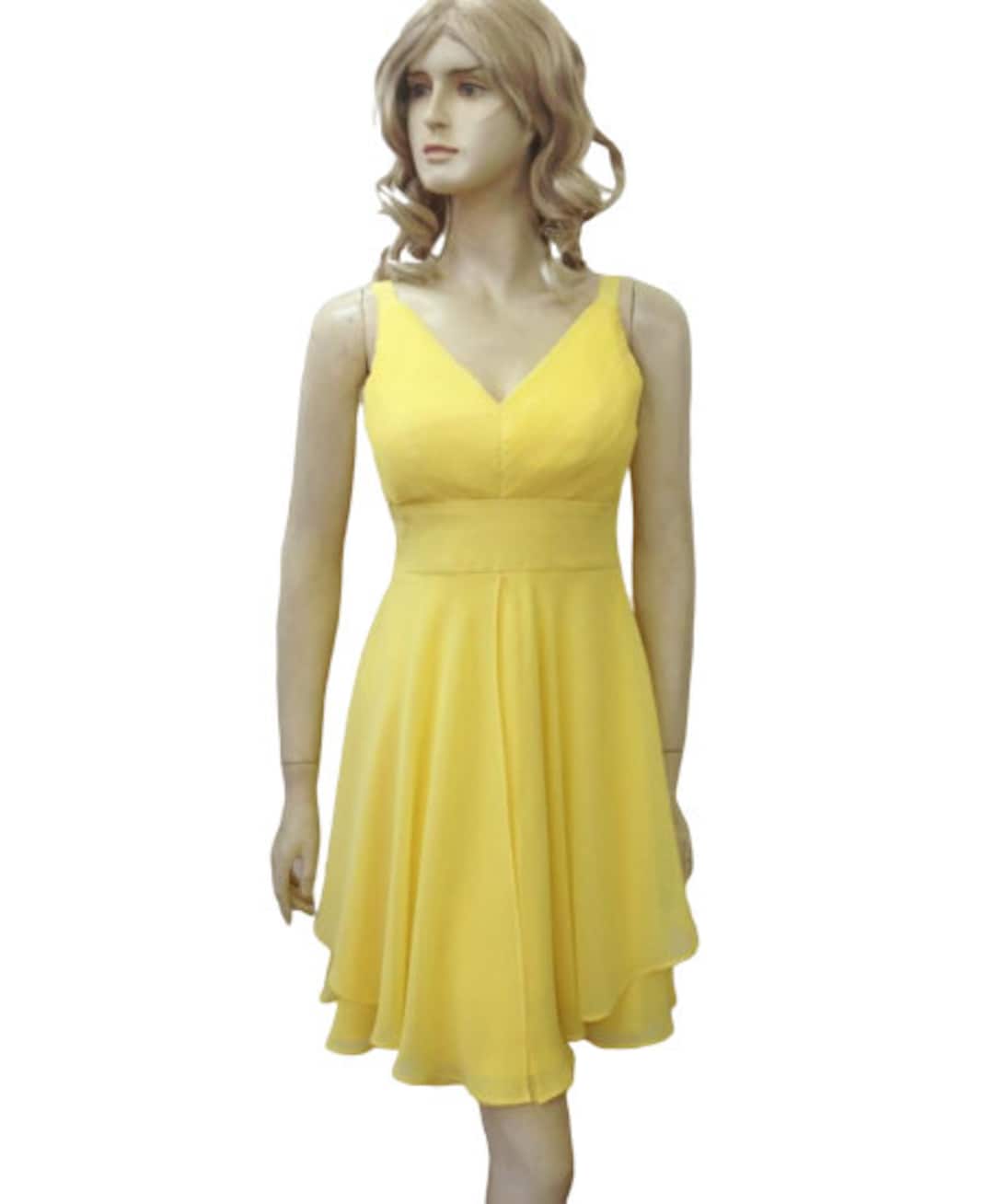 Yellow Bridesmaid Dress. Yellow Evening Dress Etsy
