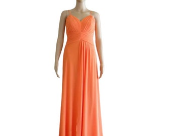 Orange Prom Dress.Orange Bridesmaid Dress