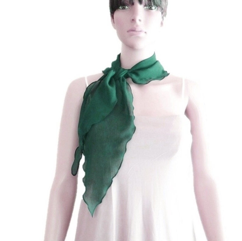 Dark Green Neck Scarf. Dark Green Bow Tie Scarf. Scarf Soft Etsy