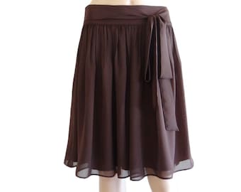 Brown Skirt. Knee Length Skirt