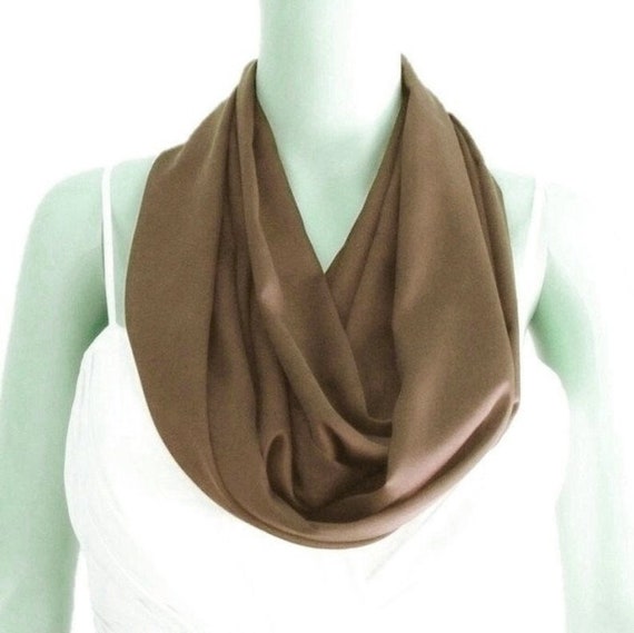 Brown Circles Silky Scarf  Retro Polka main image 3